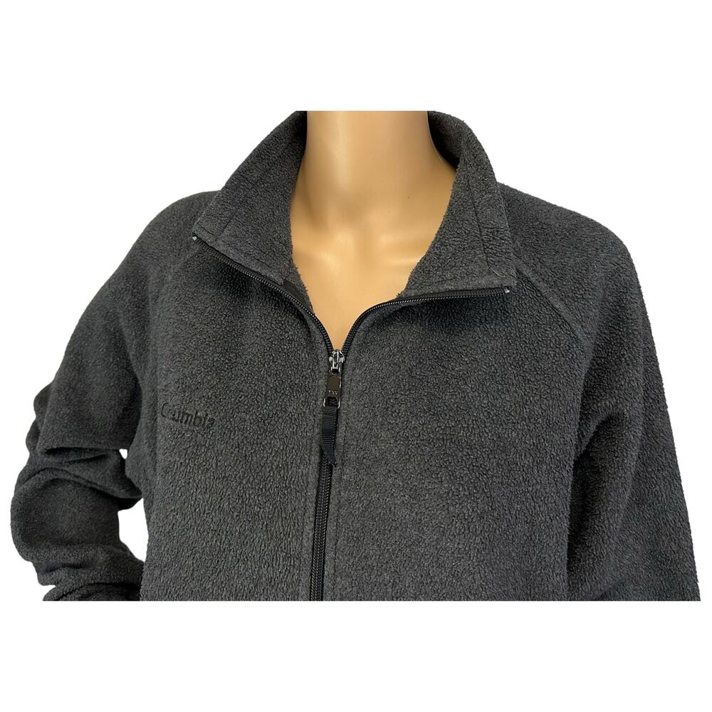 Columbia Full Zip Fleece Jacket Charcoal Gray Size XL - Picture 6 of 10